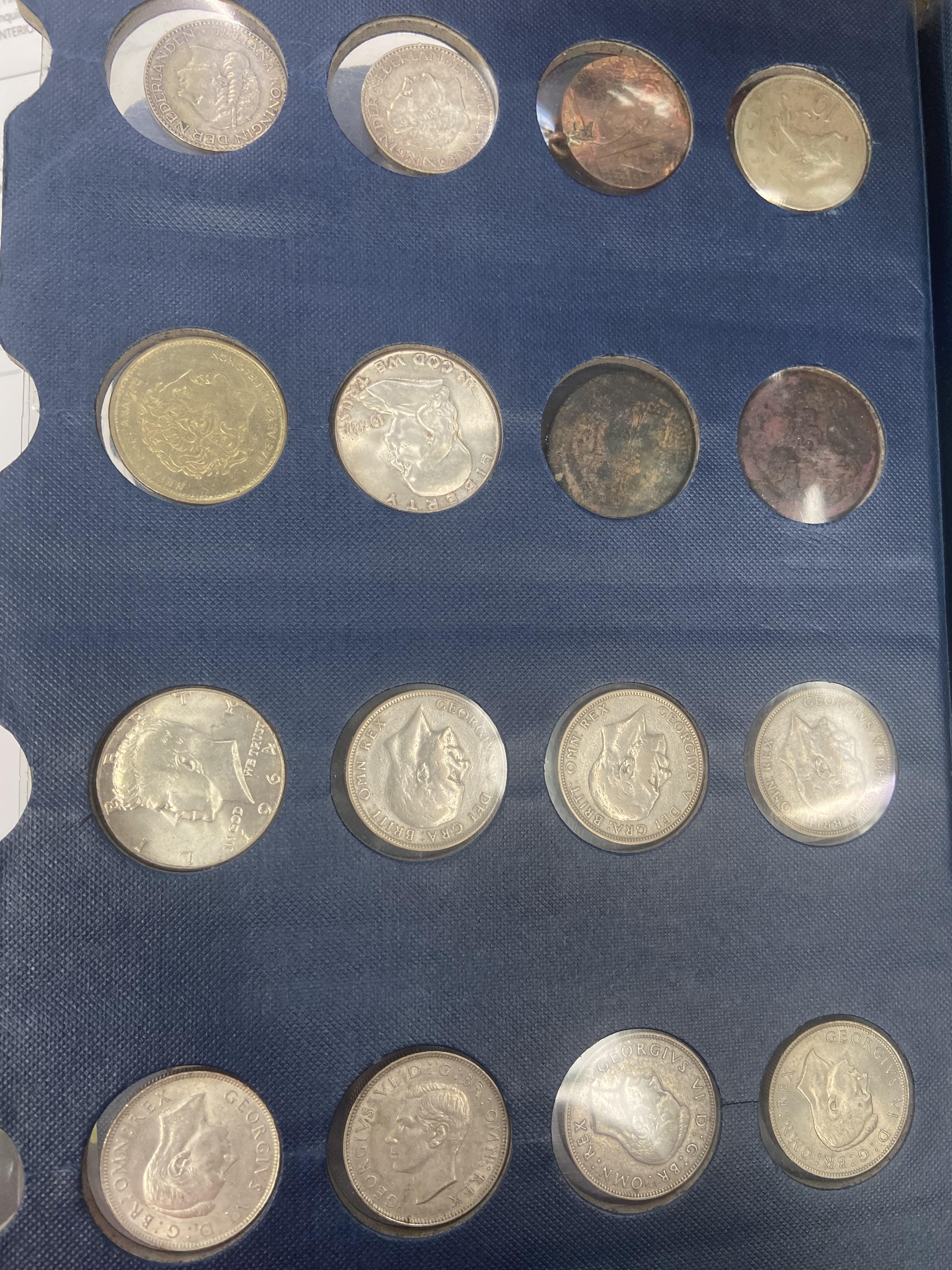 A QUANTITY OF VARIOUS GB COINS IN ALBUMS TO INCLUDE A VICTORIAN CROWN, EARLY SILVER EXAMPLES, - Image 5 of 12