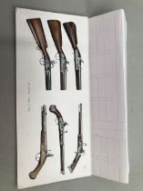 A FINE ORIGINAL WATERCOLOUR ILLUSTRATION FOR AN ARMS AND ARMOUR PUBLICATION DEPICTING FLINTLOCKS.