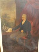 EARLY 19th. C. ENGLISH/SCOTTISH SCHOOL. PORTRAIT OF ROBERT GRAY OF CARNTYNE, GLASGOW, WATERCOLOUR.