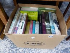 BOOKS: A BOX OF BOOKS.