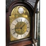 DANIEL BROWN GLASGOW, A GEORGIAN AND LATER MAHOGANY LONG CASED CLOCK WITH A SWAN NECK PEDIMENT ABO