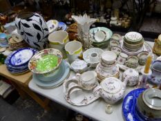 A LARGE QUANTITY OF VARIOUS CHINA WARES INC. ROYAL STANDARD TEA SET, A MALING VASE, DUTCH STYLE