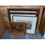A SMALL GROUP OF PICTURES OF COACHING AND HUNTING SCENES, SIZES VARY