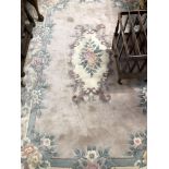 A CHINESE CARPET OF AUBUSSON DESIGN. 283 x 183cms