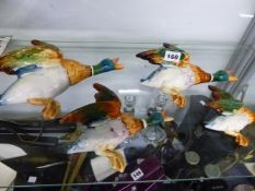 A FLIGHT OF FOUR BESWICK DUCK WALL PLAQUES.