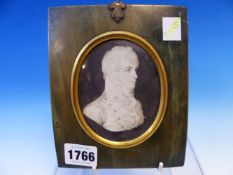 SAMUEL ANDREWS (1767-1807), A GRISAILLE PORTRAIT MINIATURE OF AN OFFICER NAMED ON THE BACK GEORGE