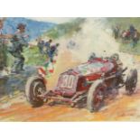 WALTER GOTSCHKE (1912-2000), ARR. THE 1937 MASARYK GRAND PRIX, PENCIL SIGNED 1982 ARTISTS PROOF