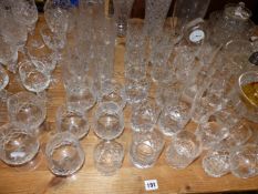 A QUANTITY OF VARIOUS CUT GLASS DRINKING WARES ETC.