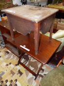 A 19th C. MAHOGANY COACHING TABLE. W 75.5 x D 52 x H 68cms.