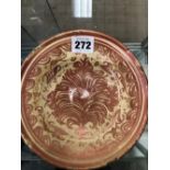 A HISPANO-MORESQUE LUSTRE DISH. Dia. 18cms.