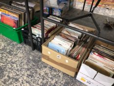 LARGE COLLECTION OF RECORD ALBUMS AND SINGLES.