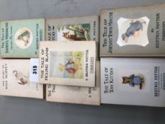 TWENTY FIVE BEATRIX POTTER BOOKS, SOME WITH DUST COVERS