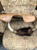 COW HORNS AND A YOKE