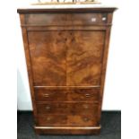 A 19Tth C. WALNUT CONTINENTAL SECRETAIRE.