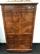 A 19Tth C. WALNUT CONTINENTAL SECRETAIRE.