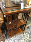 A MAHOGANY REVOLVING BOOK CASE. W 48 X D 48 X H 79cms.