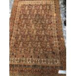 TWO ANTIQUE PERSIAN AFSHAR RUGS, THE LARGEST 215 x 131cms.