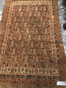 TWO ANTIQUE PERSIAN AFSHAR RUGS, THE LARGEST 215 x 131cms.