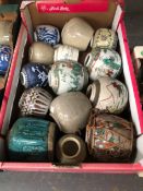 A COLLECTION OF CHINESE AND OTHER GINGER JARS TOGETHER WITH LUSTRE WARES AND TWO TEA POTS