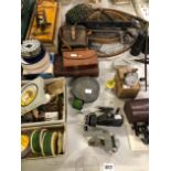 HARDY BROTHERS VISCOUNT FISHING REEL, A LINE DRYER WITH J E MILLER REEL, A FARSHURE PATENT REEL,