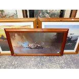 THREE FRAMED DECORATIVE PICTURES OF WORLD WAR 2 AIR-CRAFTS (3)