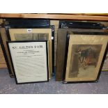 A GROUP OF FRAMED CRIES OF LONDON PRINTS (13) TOGETHER WITH TWO OTHER PICTURES.