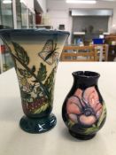 TWO MOORCROFT VASES, CIRCA 2000.