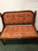 A VICTORIAN OAK HALL SETTLE.W 108 D 51 H93 cms