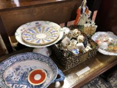 A COLLECTION OF VARIOUS VICTORIAN AND LATER CHINA WARES.