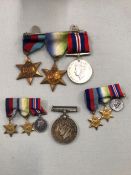 A GROUP OF WW2 MEDALS AND MINIATURES.