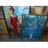 A GROUP OF DECORATIVE FURNISHING PICTURES FRAMES ETC. SIZES VARY