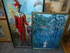 A GROUP OF DECORATIVE FURNISHING PICTURES FRAMES ETC. SIZES VARY