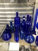 A COLLECTION OF BRISTOL BLUE GLASS