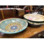 A DOULTON SERIES WARE BOWL, AND AN IZNIK STYLE BOWL.