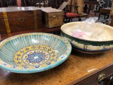 A DOULTON SERIES WARE BOWL, AND AN IZNIK STYLE BOWL.