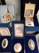 FIVE BOXED HALCYON DAYS ENAMEL BOXES CELEBRATING THE QUEEN MOTHER