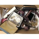 COLLECTABLES TO INCLUDE WATCHES, SILVER GILT AND OTHER JEWELLERY, COINS, PENS, ETC.