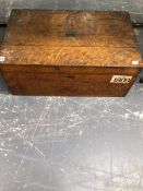 A VICTORIAN OAK SILVER CHEST.