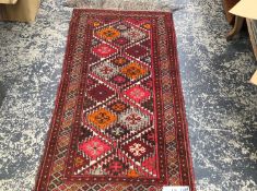 FOUR BELOUCH TRIBAL RUGS, THE LARGEST BEING 186 x 95cms.