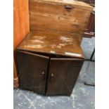 AN ART DECO WALNUT SMALL FILE CABINET.