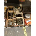 A LARGE COLLECTION OF RAWL BOLTS, AND OTHER VARIOUS FIXINGS.