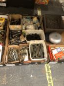 A LARGE COLLECTION OF RAWL BOLTS, AND OTHER VARIOUS FIXINGS.