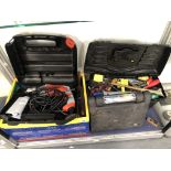 VARIOUS HAND TOOLS, BLACK AND DECKER POWER DRILL, ETC