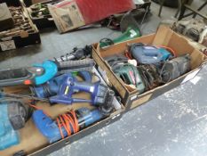 A QUANTITY OF VARIOUS POWER TOOLS.