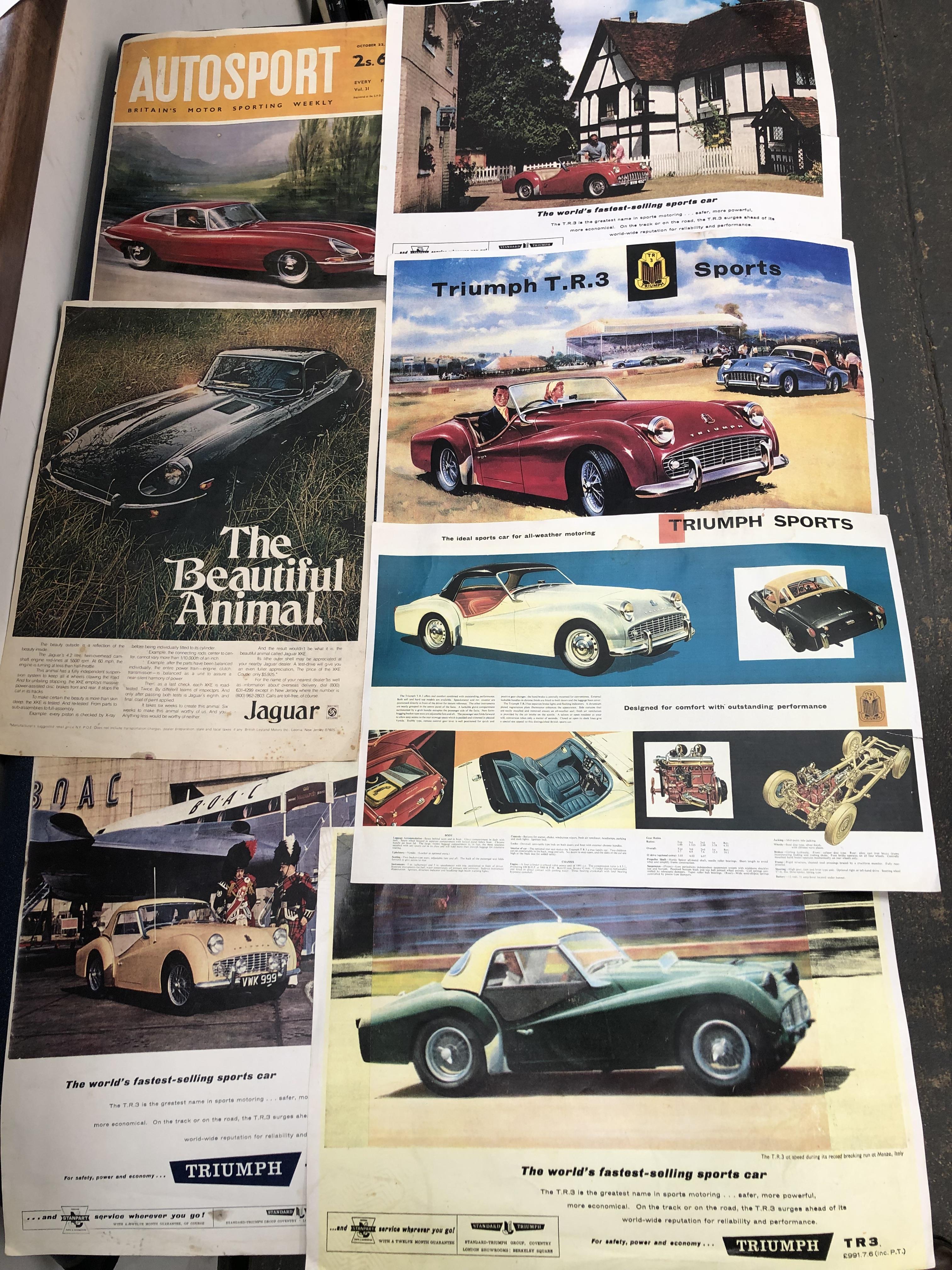 SEVEN VINTAGE AUTOMOBILE ADVERTISING POSTERS