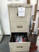 A FILING CABINET CONTAINING VARIOUS HAND AND POWER TOOLS.