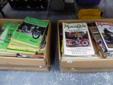 A LARGE COLLECTION OF MOTORCYCLING MAGAZINES.