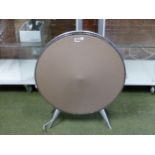 A 1950S SOFONO SPUTNIK ATOMIC CIRCULAR ELECTRIC HEATER IN BEIGE AND CREAM AND ON CHROME LEGS