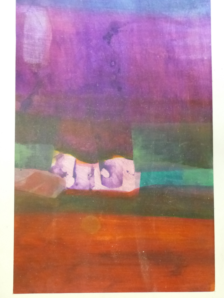 ARTHUR YAP (1943-2006), AN ABSTRACT, GOUACHE, LABELLED VERSO. 50.5 x 24.5cms. - Bild 2 aus 9