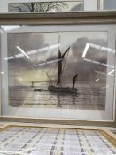 ALBERT HOUGHTON 20th/21st C. ARR. FOUR LANDSCAPE WATERCOLOURS SIGNED TOGETHER WITH A FRAMED GROUP OF